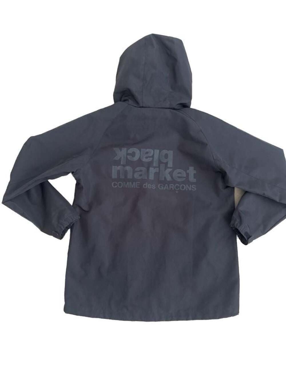 Comme des Garçons Black Market Logo Shell Parka Jacket Black XL